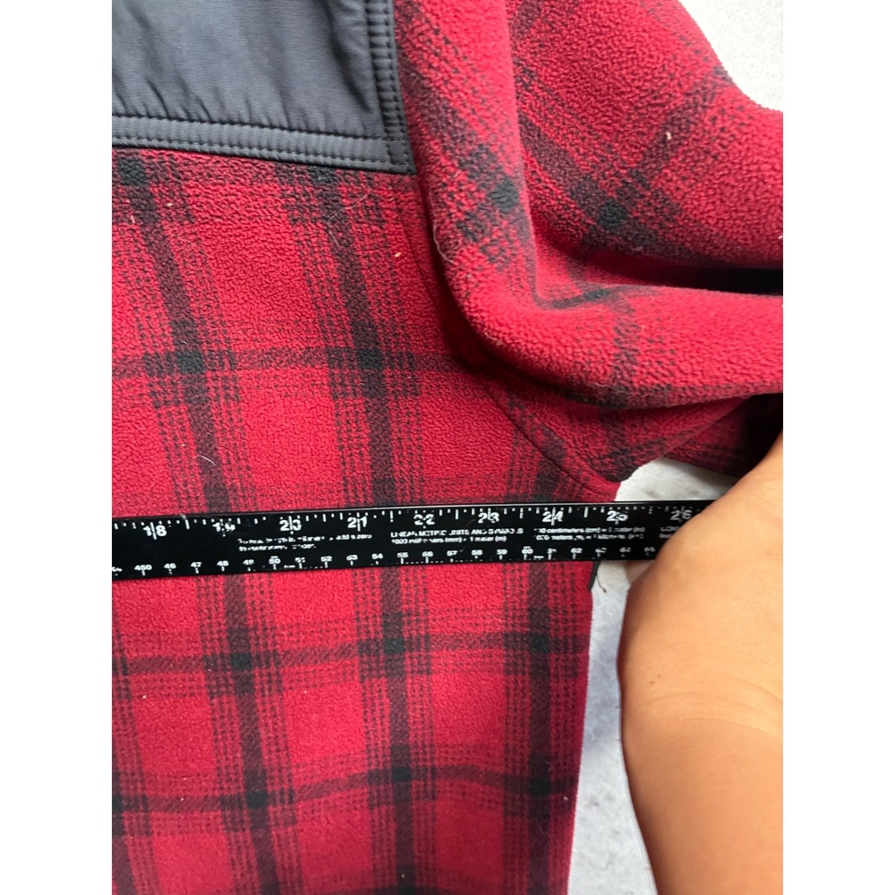 LL Bean Mens Red Buffalo Plaid Fleece Sherpa Lined Jacket XL 276688 - Picture 8 of 12
